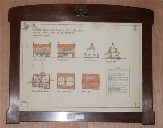 G. White, architects design for an old English style cottage for The Dominion Dairy Company of Aylesbury